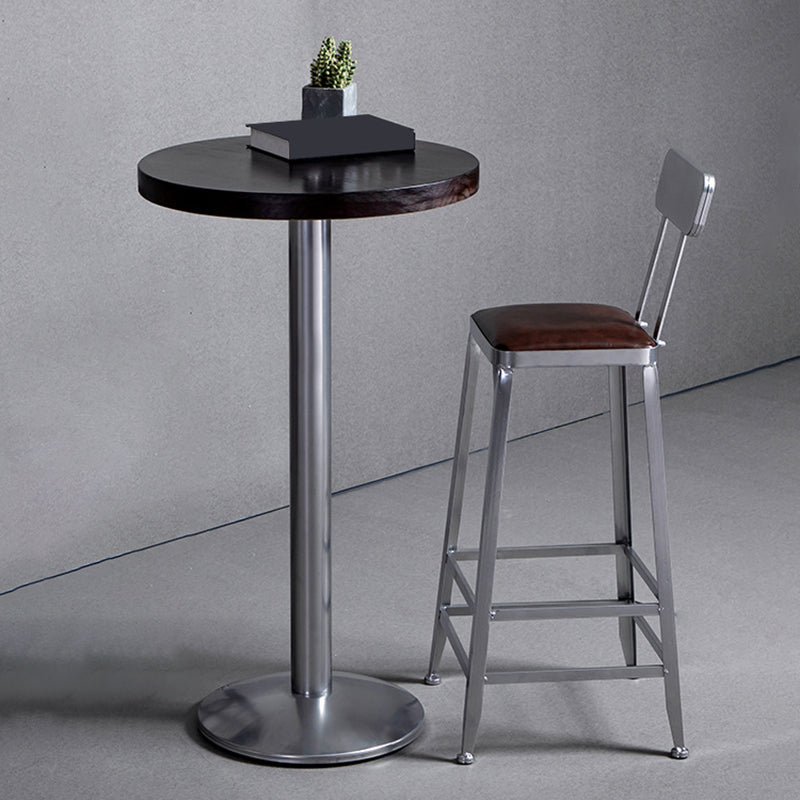 Metal Dining Stools Contemporary Armless Faux Leathe Bar Stools