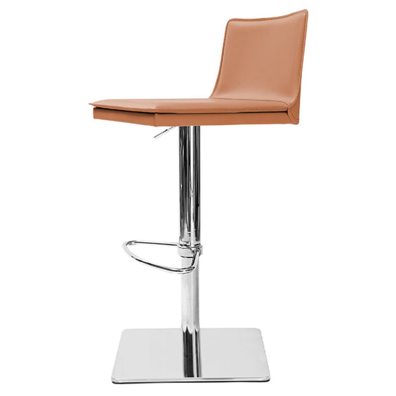 Adjustable Counter Height Stools Metal and Faux Leather Bar Stool