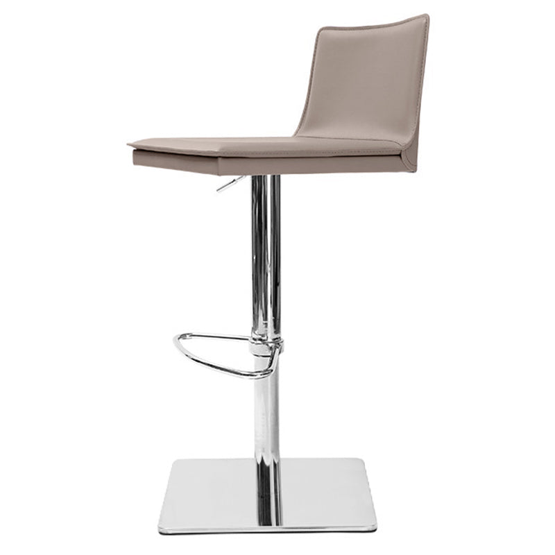 Adjustable Counter Height Stools Metal and Faux Leather Bar Stool