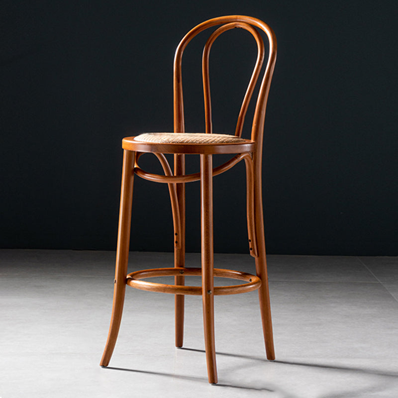 Modern Style Bar Stool Backrest Solid Wood Counter Stool for Bristol