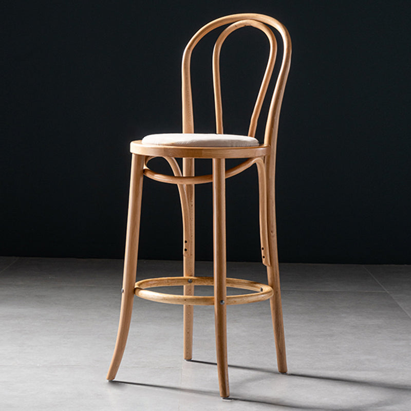 Modern Style Bar Stool Backrest Solid Wood Counter Stool for Bristol