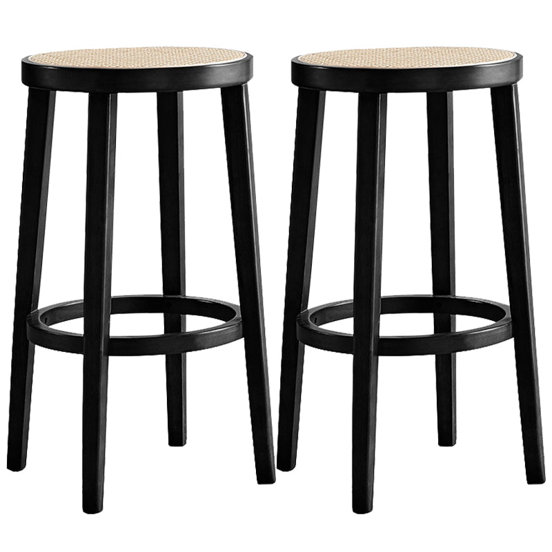 Solid Wood Counter Height Stools Backless Bar and Counter Stool