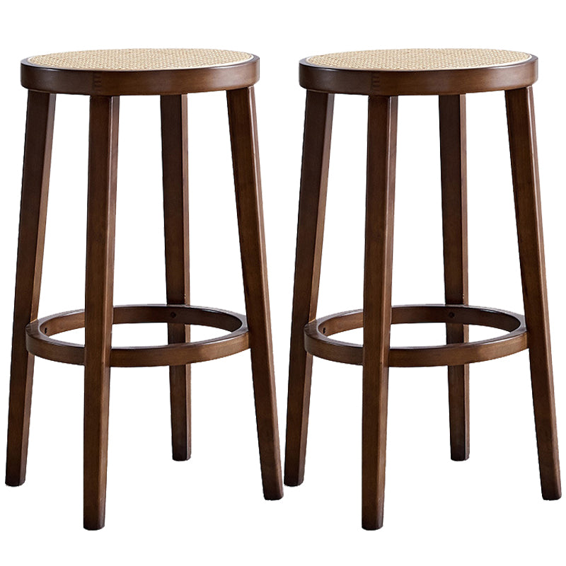Solid Wood Counter Height Stools Backless Bar and Counter Stool