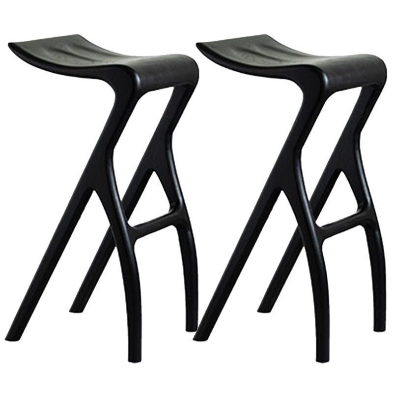 Solid Wood Bar Stool Backrless Counter Stool for Living Room