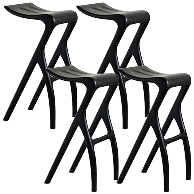 Solid Wood Bar Stool Backrless Counter Stool for Living Room