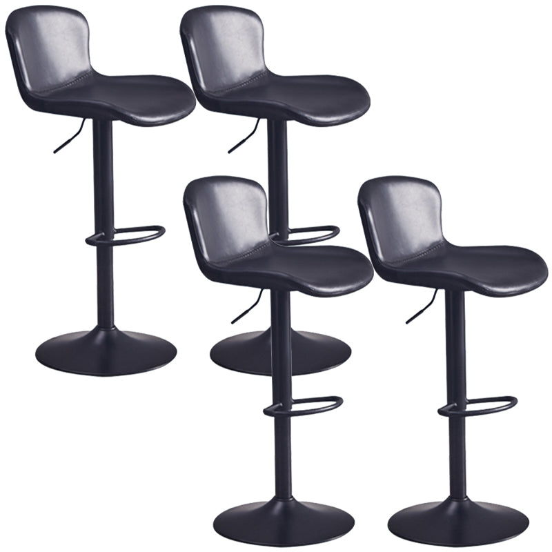 Adjustable Bar and Counter Stool Metal and Faux Leather Counter Chair