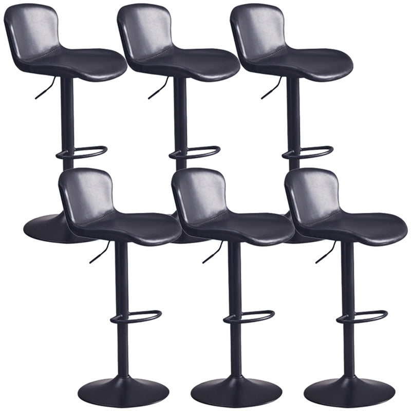 Adjustable Bar and Counter Stool Metal and Faux Leather Counter Chair