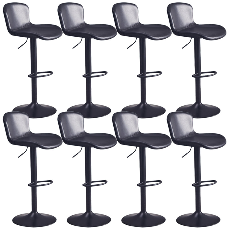 Adjustable Bar and Counter Stool Metal and Faux Leather Counter Chair