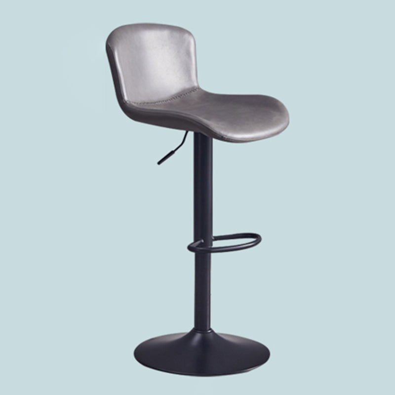 Adjustable Bar and Counter Stool Metal and Faux Leather Counter Chair