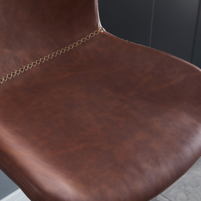 Adjustable Bar and Counter Stool Metal and Faux Leather Counter Chair