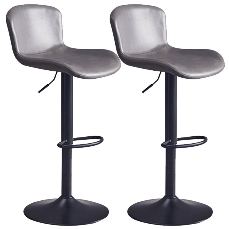 Adjustable Bar and Counter Stool Metal and Faux Leather Counter Chair