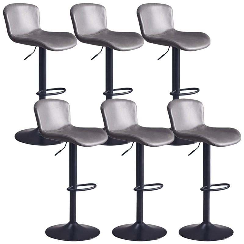 Adjustable Bar and Counter Stool Metal and Faux Leather Counter Chair