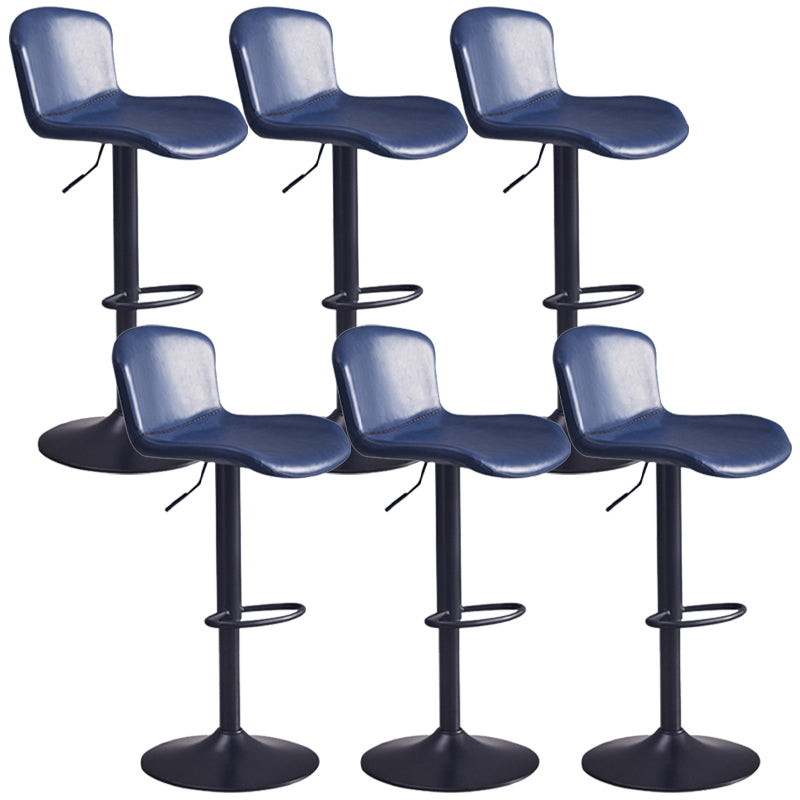 Adjustable Bar and Counter Stool Metal and Faux Leather Counter Chair