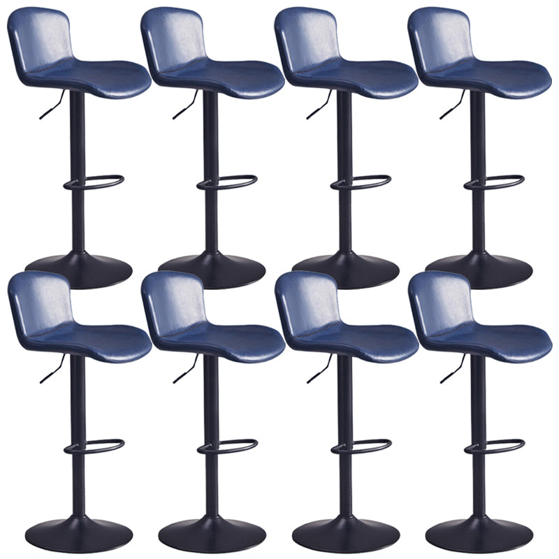 Adjustable Bar and Counter Stool Metal and Faux Leather Counter Chair