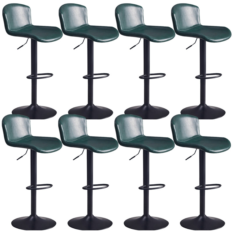 Adjustable Bar and Counter Stool Metal and Faux Leather Counter Chair