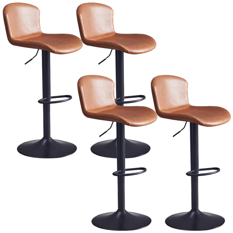 Adjustable Bar and Counter Stool Metal and Faux Leather Counter Chair