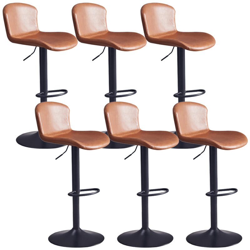 Adjustable Bar and Counter Stool Metal and Faux Leather Counter Chair