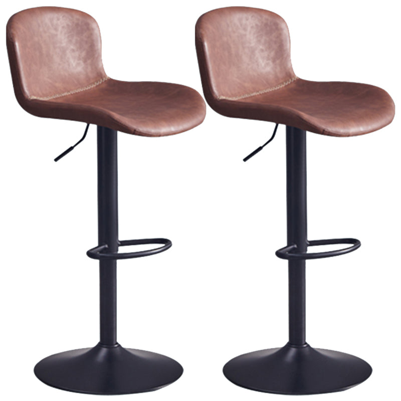 Adjustable Bar and Counter Stool Metal and Faux Leather Counter Chair