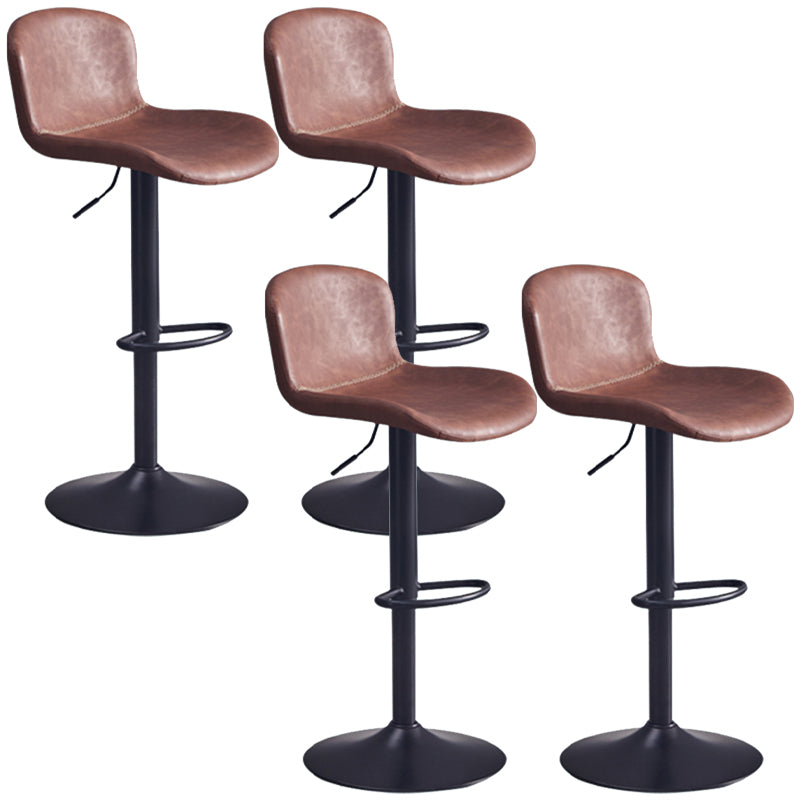 Adjustable Bar and Counter Stool Metal and Faux Leather Counter Chair