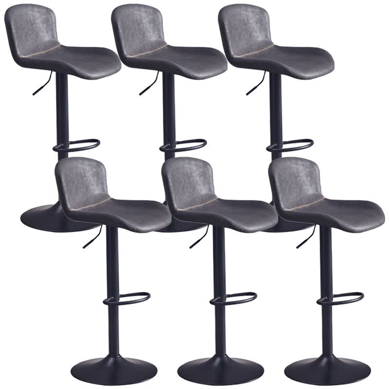 Adjustable Bar and Counter Stool Metal and Faux Leather Counter Chair