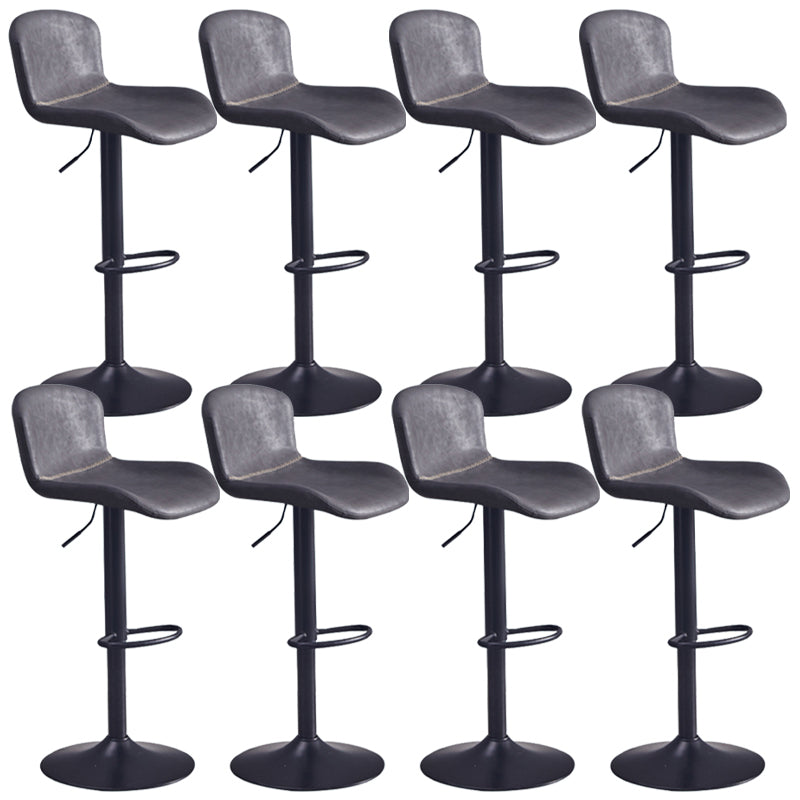 Adjustable Bar and Counter Stool Metal and Faux Leather Counter Chair