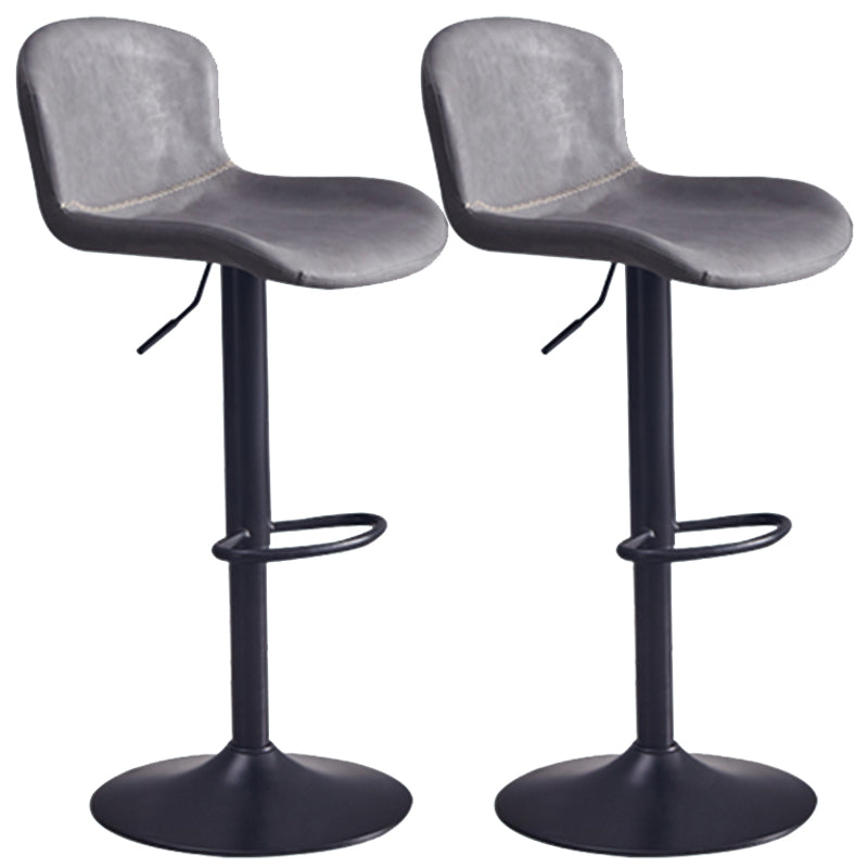 Adjustable Bar and Counter Stool Metal and Faux Leather Counter Chair
