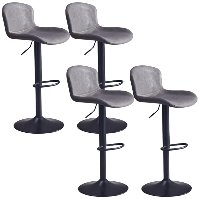 Adjustable Bar and Counter Stool Metal and Faux Leather Counter Chair