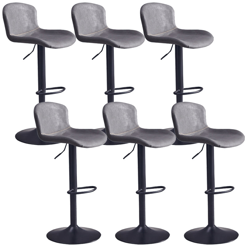 Adjustable Bar and Counter Stool Metal and Faux Leather Counter Chair