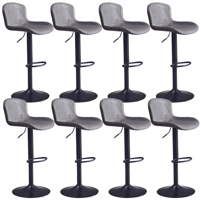 Adjustable Bar and Counter Stool Metal and Faux Leather Counter Chair