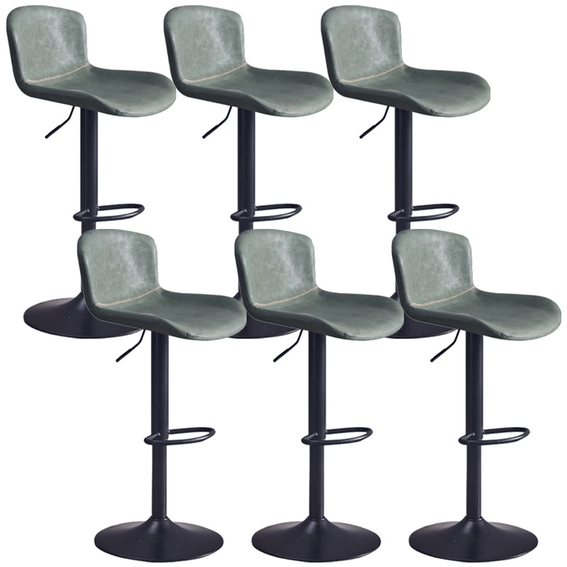 Adjustable Bar and Counter Stool Metal and Faux Leather Counter Chair