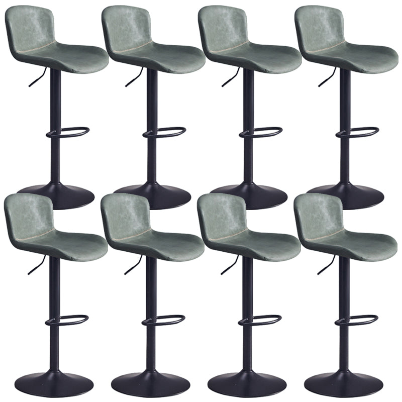 Adjustable Bar and Counter Stool Metal and Faux Leather Counter Chair