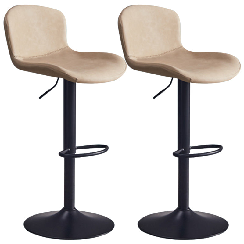 Adjustable Bar and Counter Stool Metal and Faux Leather Counter Chair