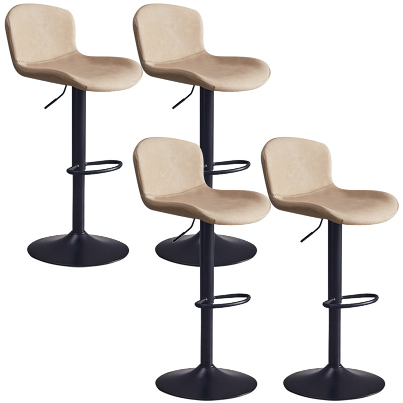 Adjustable Bar and Counter Stool Metal and Faux Leather Counter Chair