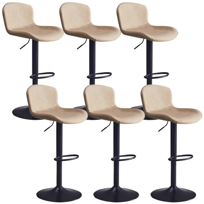 Adjustable Bar and Counter Stool Metal and Faux Leather Counter Chair