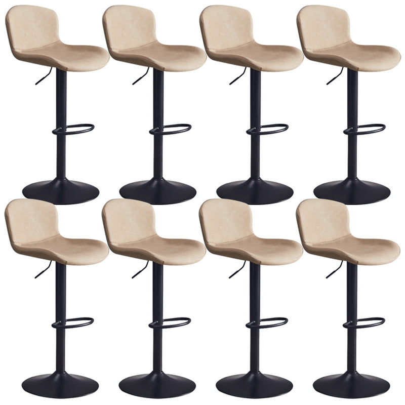 Adjustable Bar and Counter Stool Metal and Faux Leather Counter Chair