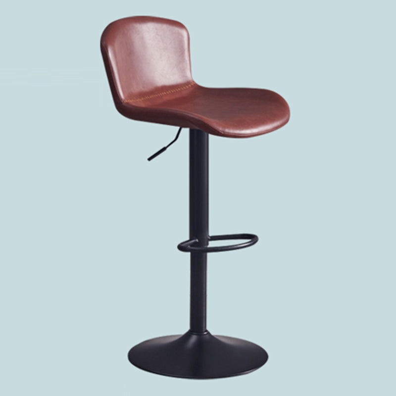 Adjustable Bar and Counter Stool Metal and Faux Leather Counter Chair