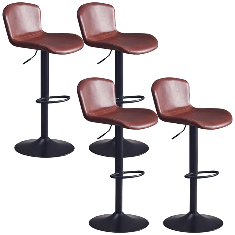 Adjustable Bar and Counter Stool Metal and Faux Leather Counter Chair