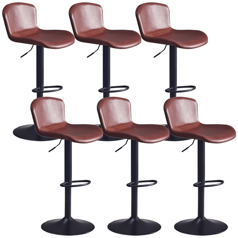 Adjustable Bar and Counter Stool Metal and Faux Leather Counter Chair