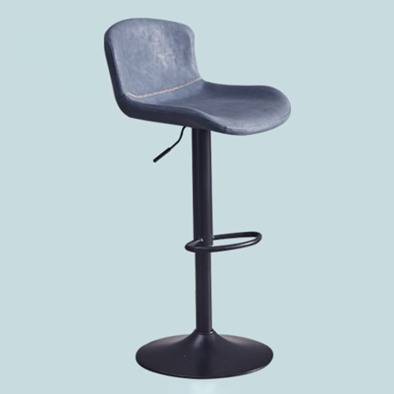 Adjustable Bar and Counter Stool Metal and Faux Leather Counter Chair