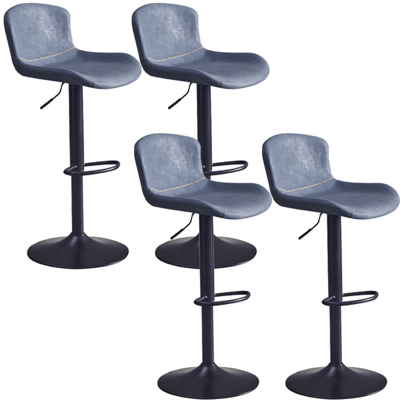 Adjustable Bar and Counter Stool Metal and Faux Leather Counter Chair
