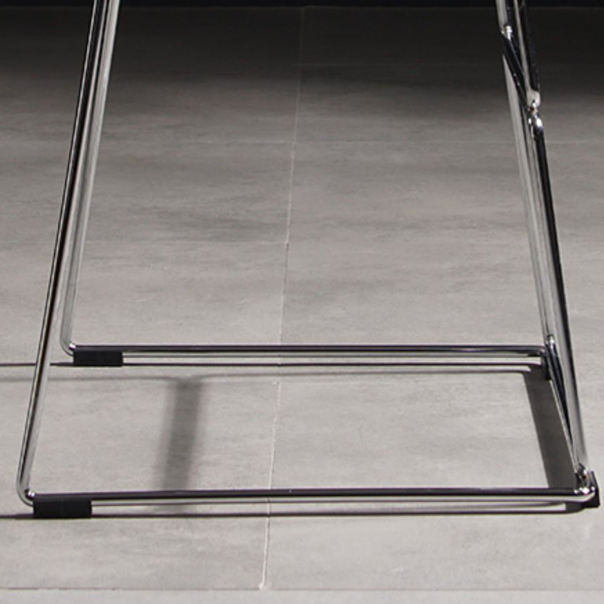 Faux Leathe Dining Stools Contemporary Bar Stools with Black Metal Base