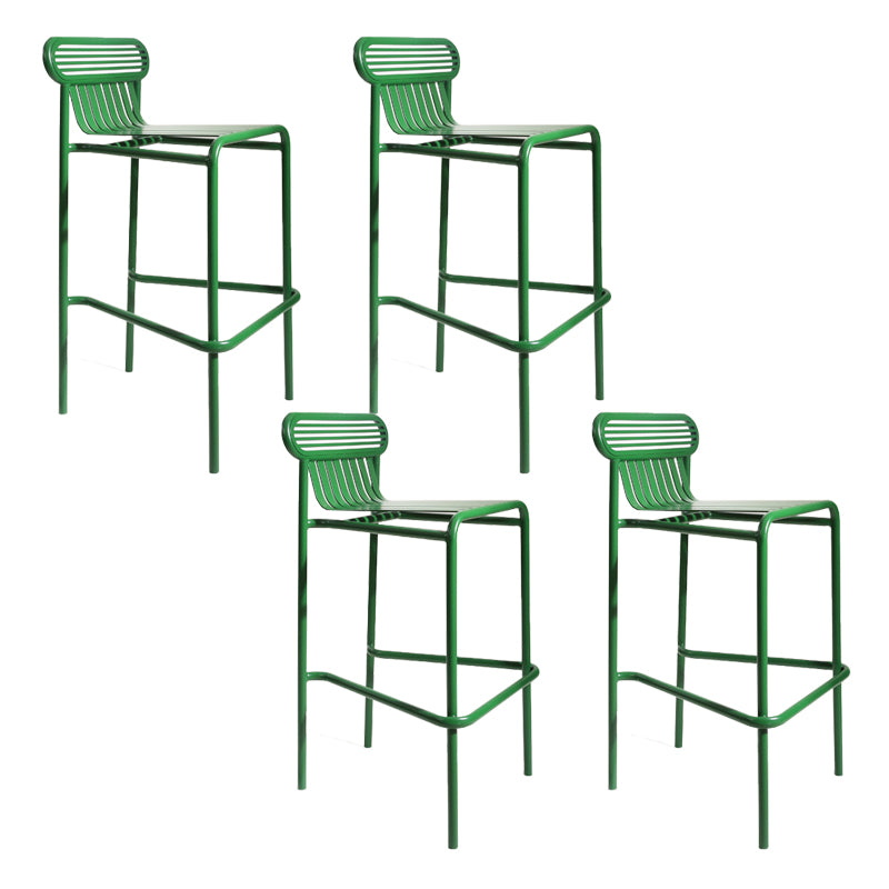 Metallic Finish Indoor Stools Industrial Style Metal Bar Stools