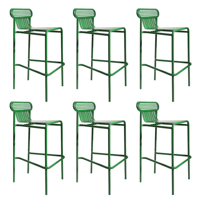 Metallic Finish Indoor Stools Industrial Style Metal Bar Stools