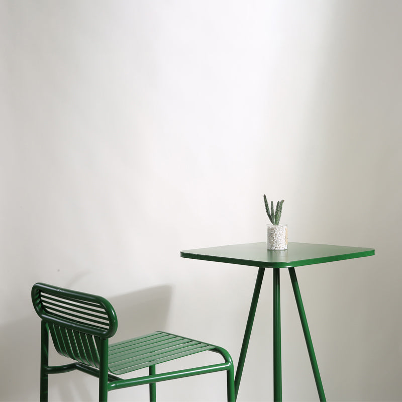 Metallic Finish Indoor Stools Industrial Style Metal Bar Stools