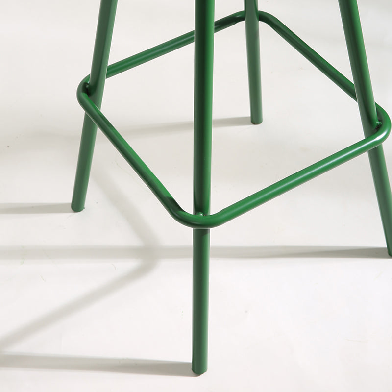 Metallic Finish Indoor Stools Industrial Style Metal Bar Stools