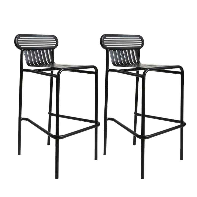 Metallic Finish Indoor Stools Industrial Style Metal Bar Stools