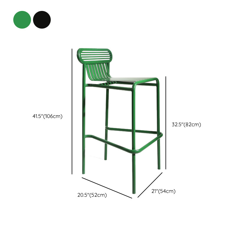 Metallic Finish Indoor Stools Industrial Style Metal Bar Stools
