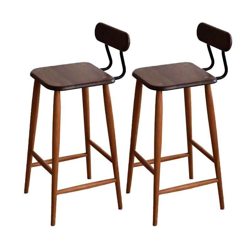Matte Finish Solid Wood Counter Chairs Modern Indoor Counter Stools