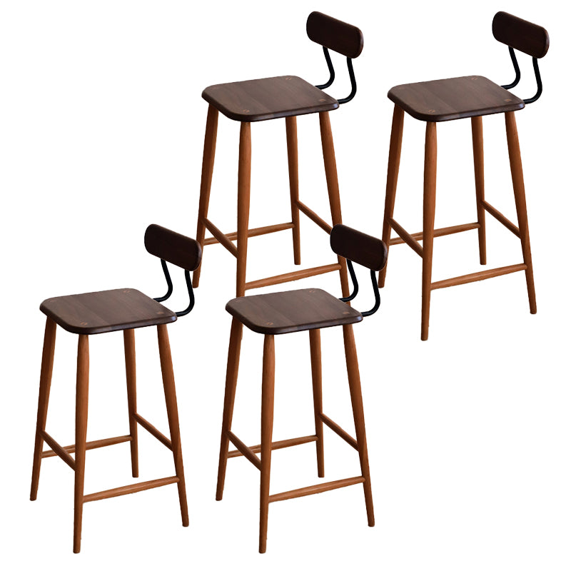 Matte Finish Solid Wood Counter Chairs Modern Indoor Counter Stools