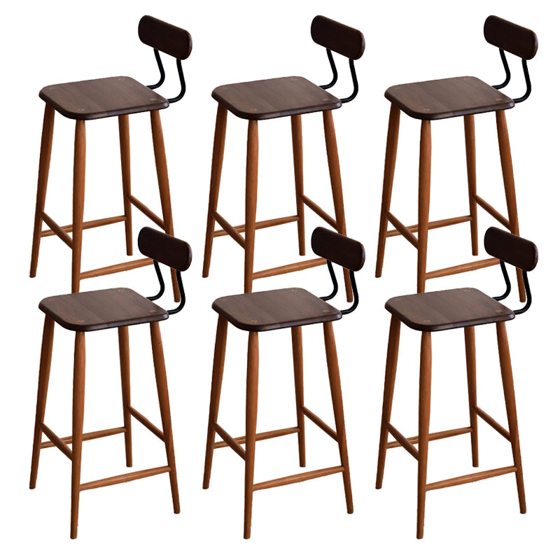 Matte Finish Solid Wood Counter Chairs Modern Indoor Counter Stools
